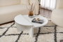 Nordure Mesa de Centro Orion - Blanca, Mesa Grande 90x30x60 cm, Mesa Pequeña 85x35x30 cm